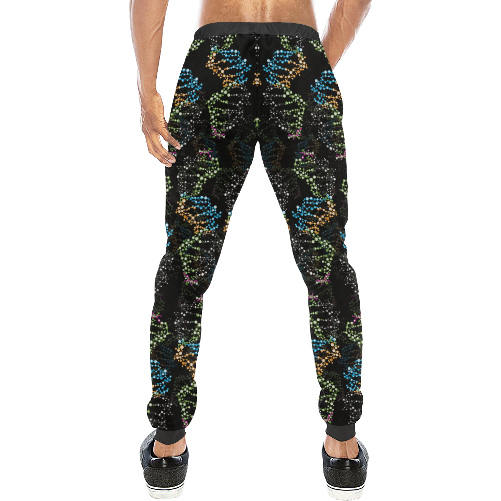 DNA pattern - Biology - Scientist Men's All Over Print Sweatpants (Model L11)