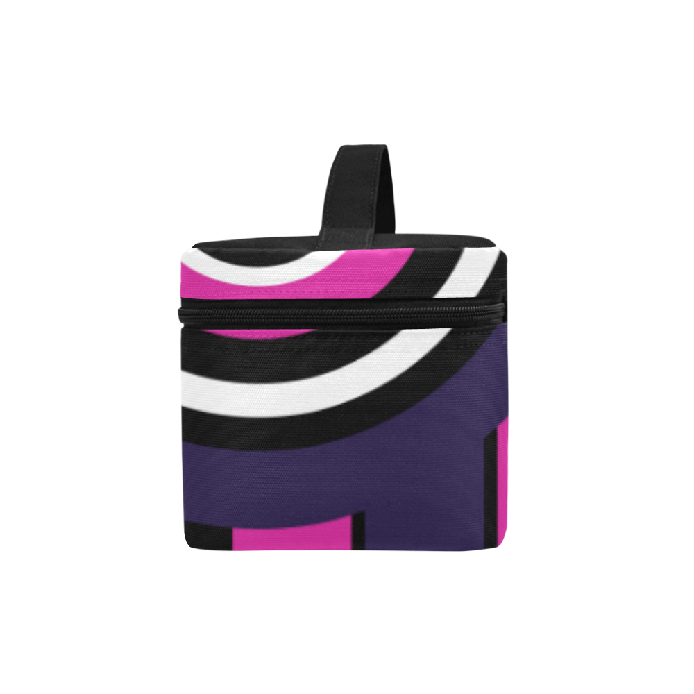 Pink Purple Tiki Tribal Cosmetic Bag/Large (Model 1658)