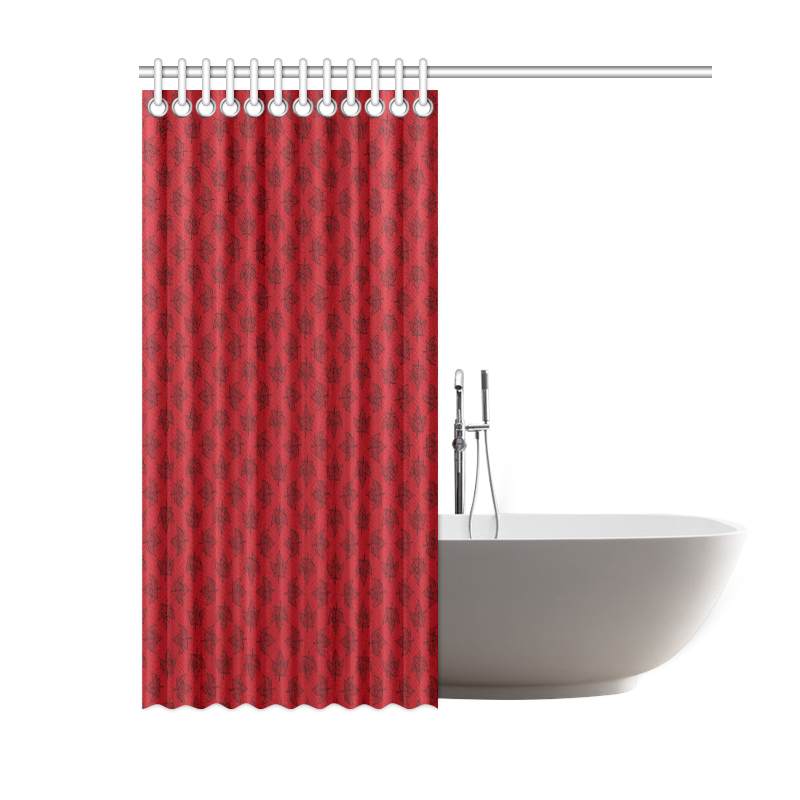 Cool Canada Souvenirs Retro Red Shower Curtain 60"x72"