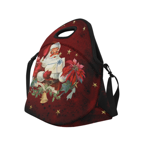 Santa Claus with gifts, vintage Neoprene Lunch Bag/Large (Model 1669)