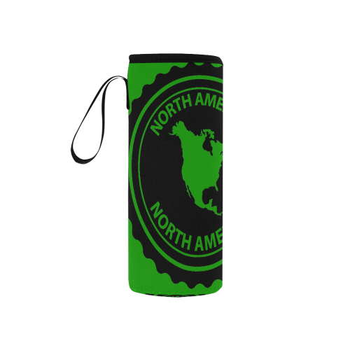 North America stamp Neoprene Water Bottle Pouch/Small