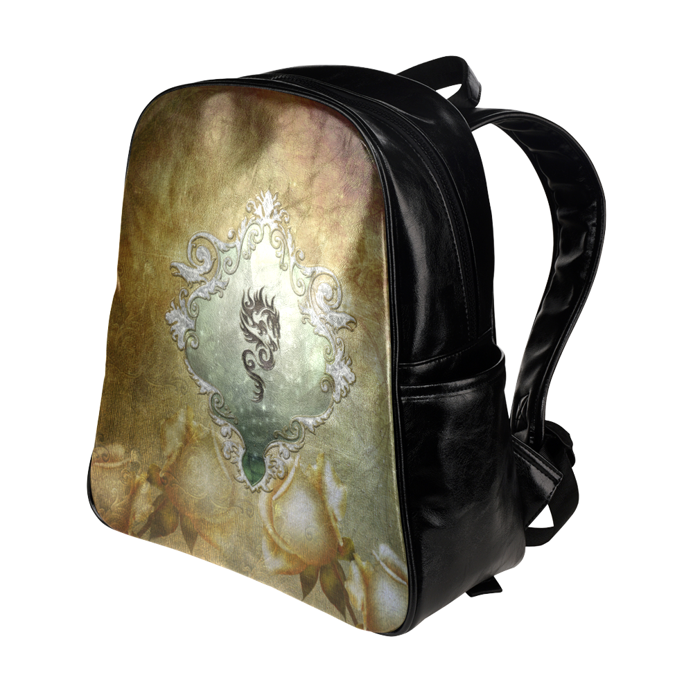 Awesome tribal dragon Multi-Pockets Backpack (Model 1636)