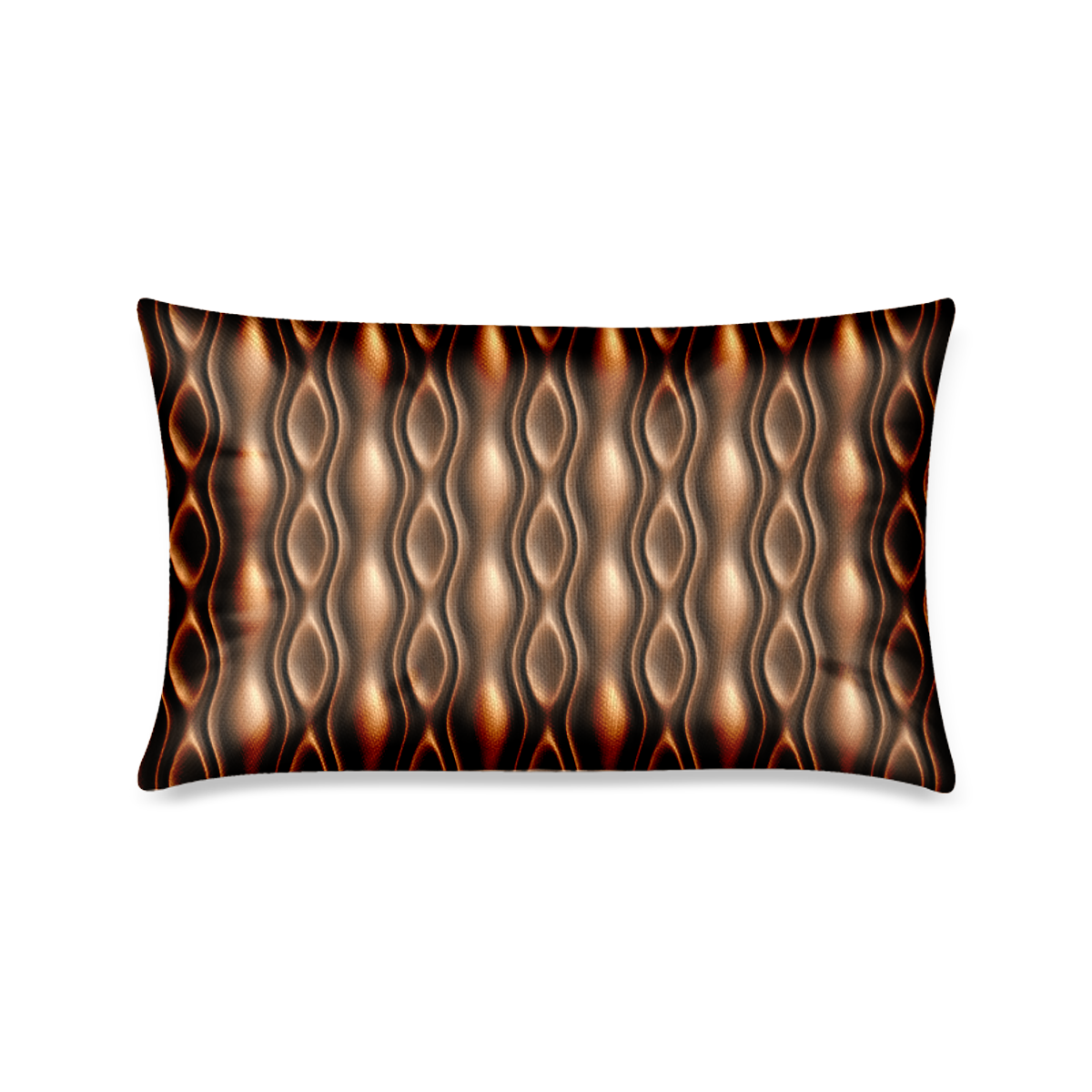 Brown leather abstract wave Custom Zippered Pillow Case 16"x24"(One Side Printing)