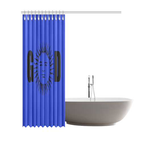 GOD Blue Shower Curtian Shower Curtain 72"x84"