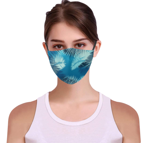 Exotic Beach Summer Style Gift 3D Mouth Mask with Drawstring (60 Filters Included) (Model M04) (Non-medical Products)