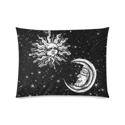 Mystic Moon and Sun Custom Zippered Pillow Case 20"x26"(Twin Sides)