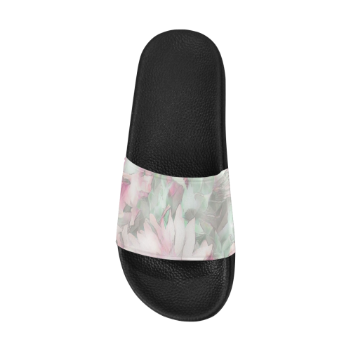 Romantic pastel floral,pink by JamColors Women's Slide Sandals (Model 057)