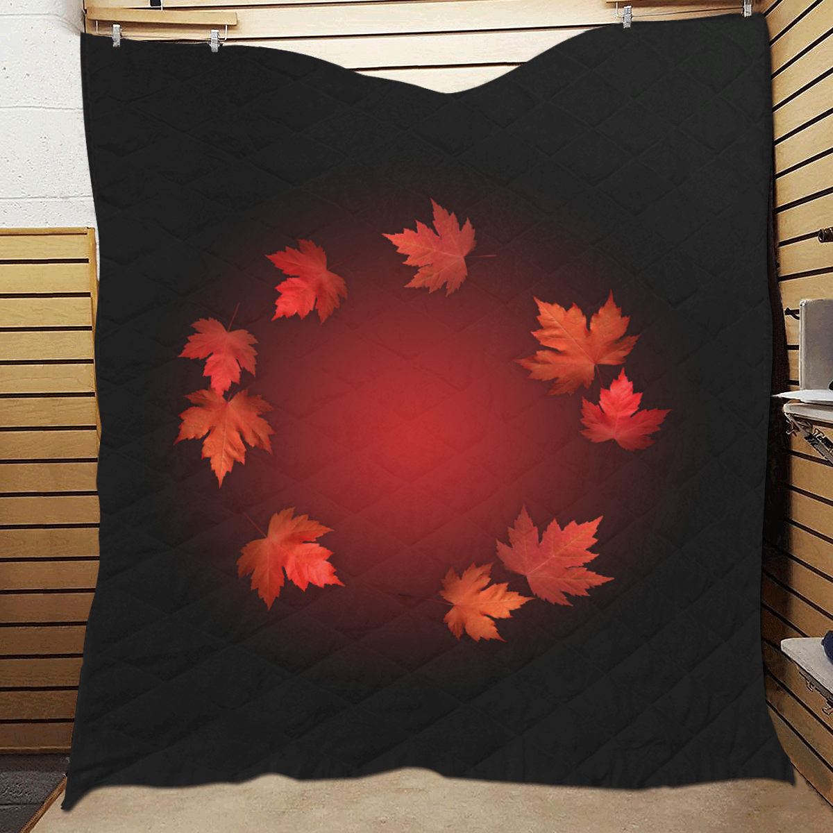 Autumn Canada Maple Leaf Quilt 60"x70"