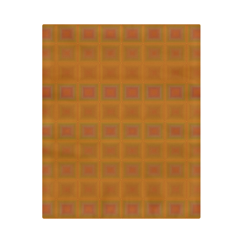 Copper reddish multicolored multiple squares Duvet Cover 86"x70" ( All-over-print)
