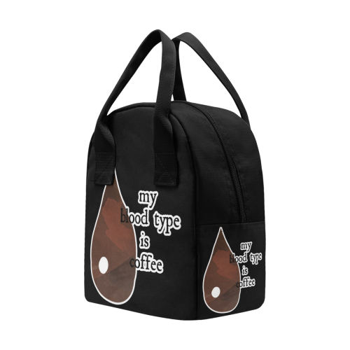 My blood type is coffee! Zipper Lunch Bag (Model 1689)
