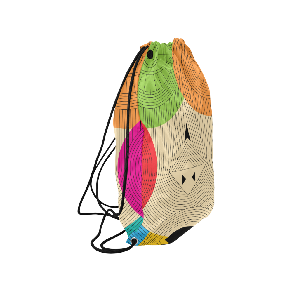 Aztec Ancient Tribal Small Drawstring Bag Model 1604 (Twin Sides) 11"(W) * 17.7"(H)