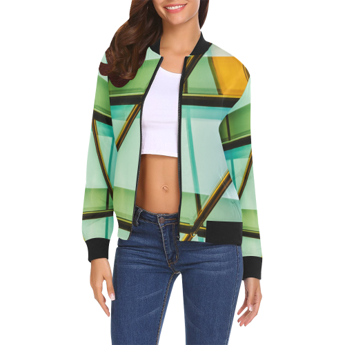 Pearl1 All Over Print Bomber Jacket for Women (Model H19)