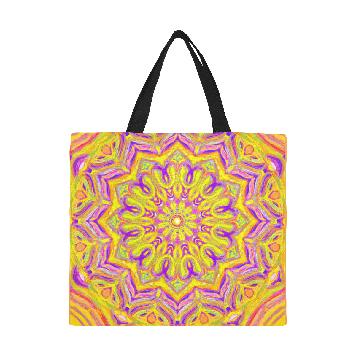 indian 8 All Over Print Canvas Tote Bag/Large (Model 1699)