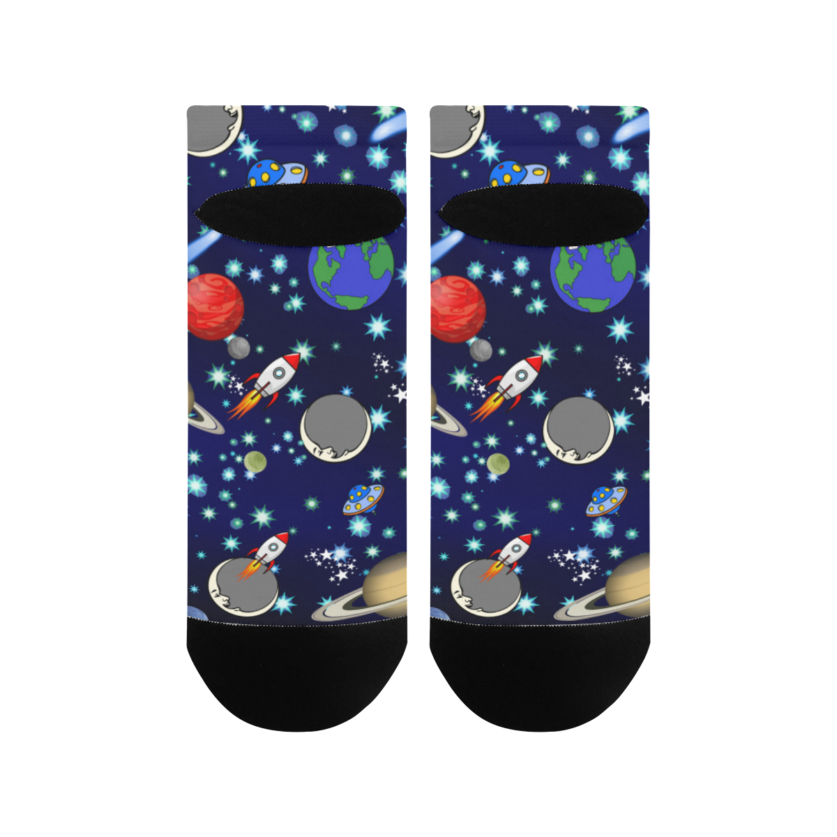 Galaxy Universe - Planets,Stars,Comets,Rockets Women's Ankle Socks