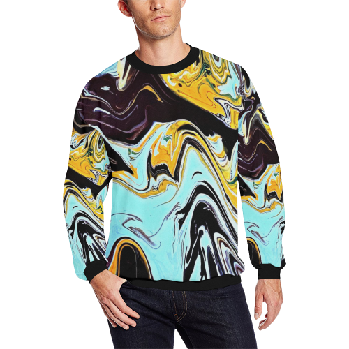 oil_d All Over Print Crewneck Sweatshirt for Men/Large (Model H18)