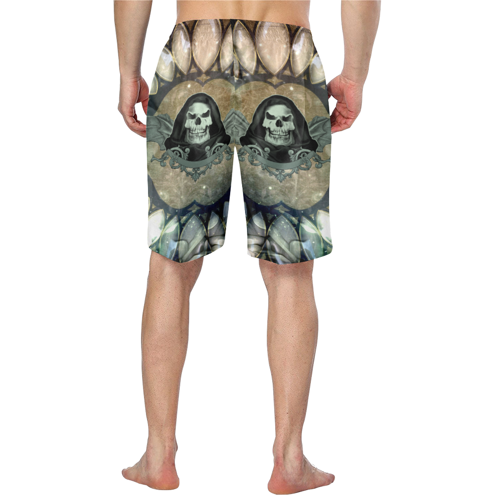 Awesome scary skull Men's Swim Trunk/Large Size (Model L21)
