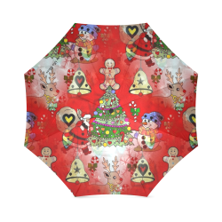Christmas  Popart by Nico Bielow Foldable Umbrella (Model U01)