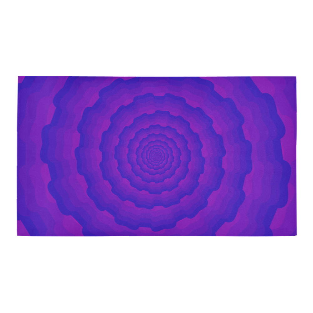 Purple blue spiral Bath Rug 16''x 28''