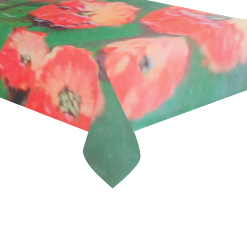 poppies in sunlight Cotton Linen Tablecloth 60"x120"