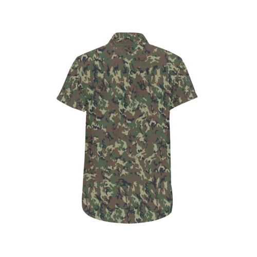 Forest Camouflage Pattern Men's All Over Print Short Sleeve Shirt (Model T53)