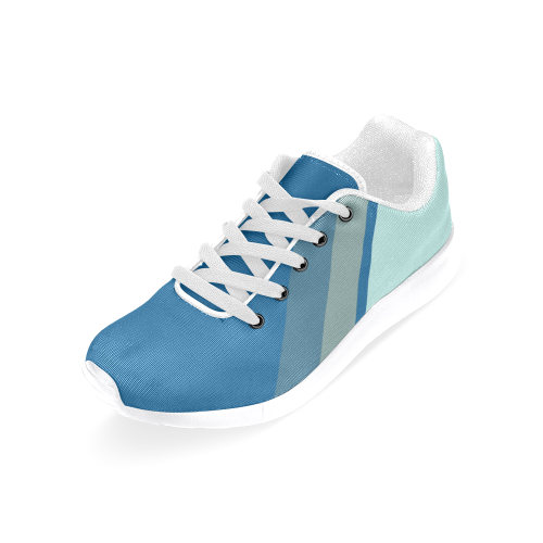 Classic Blue Layers on Bleached Coral Women’s Running Shoes (Model 020)