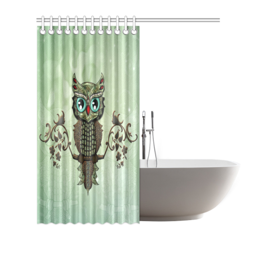 Wonderful owl, diamonds Shower Curtain 66"x72"