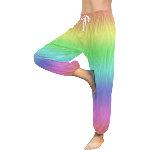Groovy Pastel Rainbow Women's All Over Print Harem Pants (Model L18)