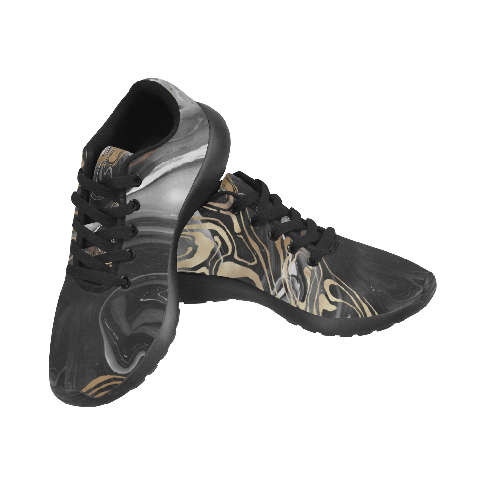Design shoes with gold Men’s Running Shoes (Model 020)