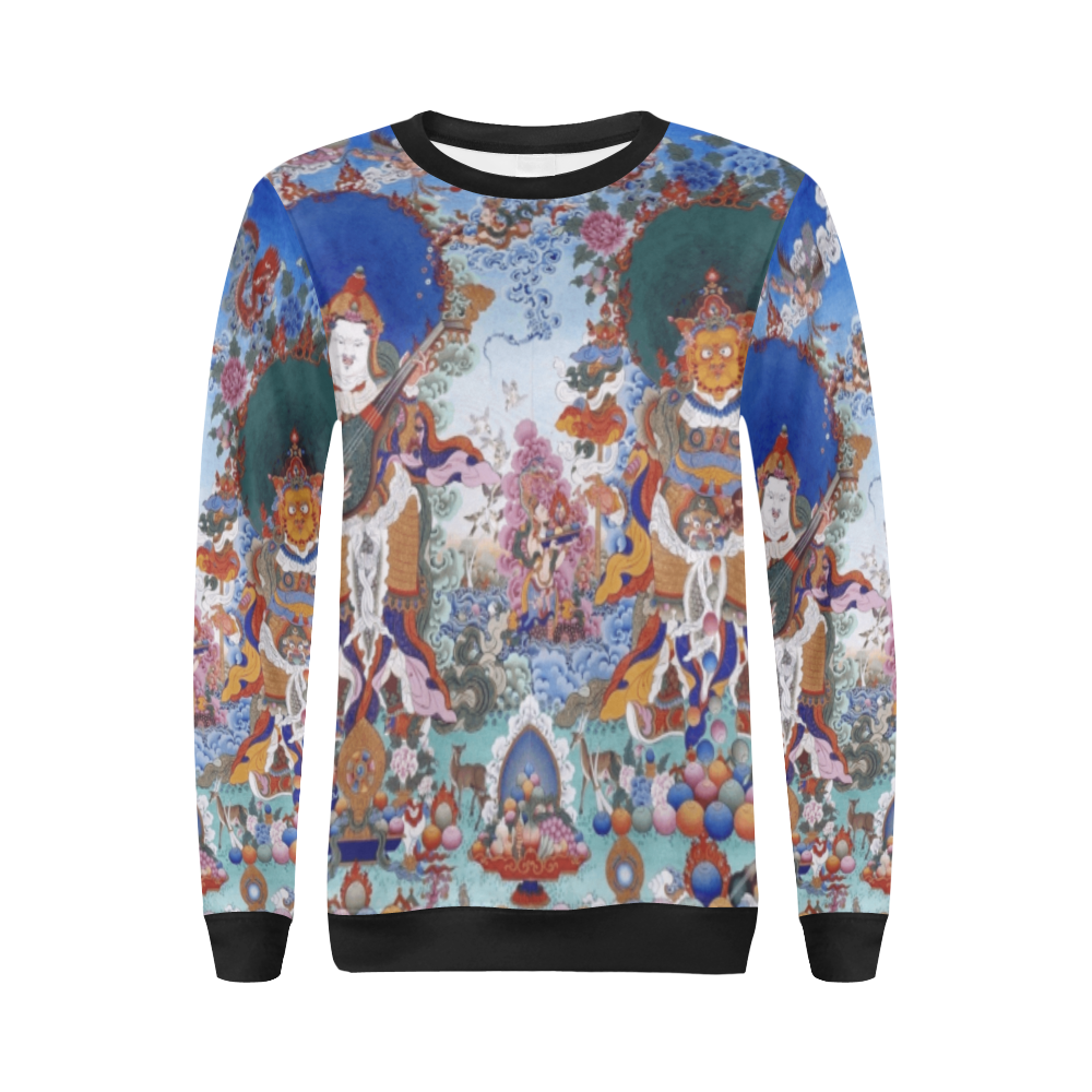 Four Heavenly Kings, by Ivan Venerucci Italian Style All Over Print Crewneck Sweatshirt for Women (Model H18)