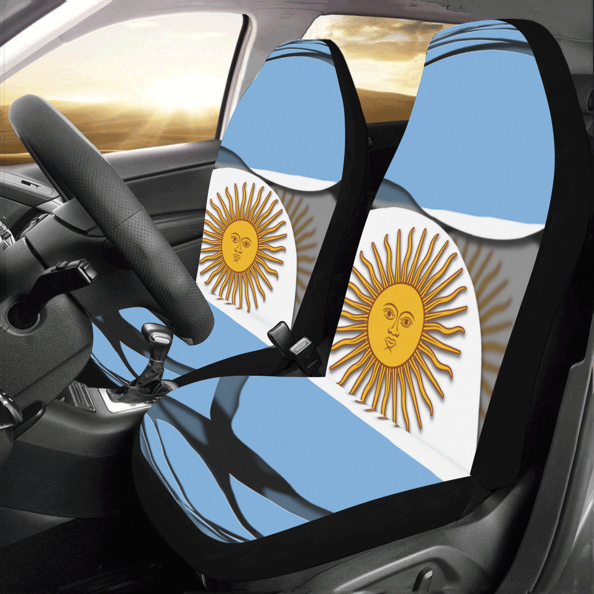 The Flag of Argentina Car Seat Covers (Set of 2)