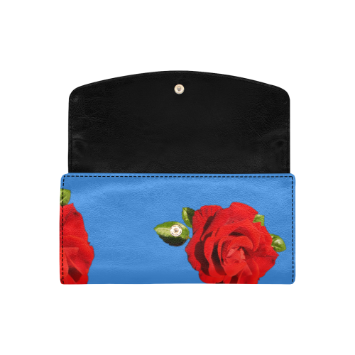 Fairlings Delight's Floral Luxury Collection- Red Rose Women's Flap Wallet 53086c6 Women's Flap Wallet (Model 1707)