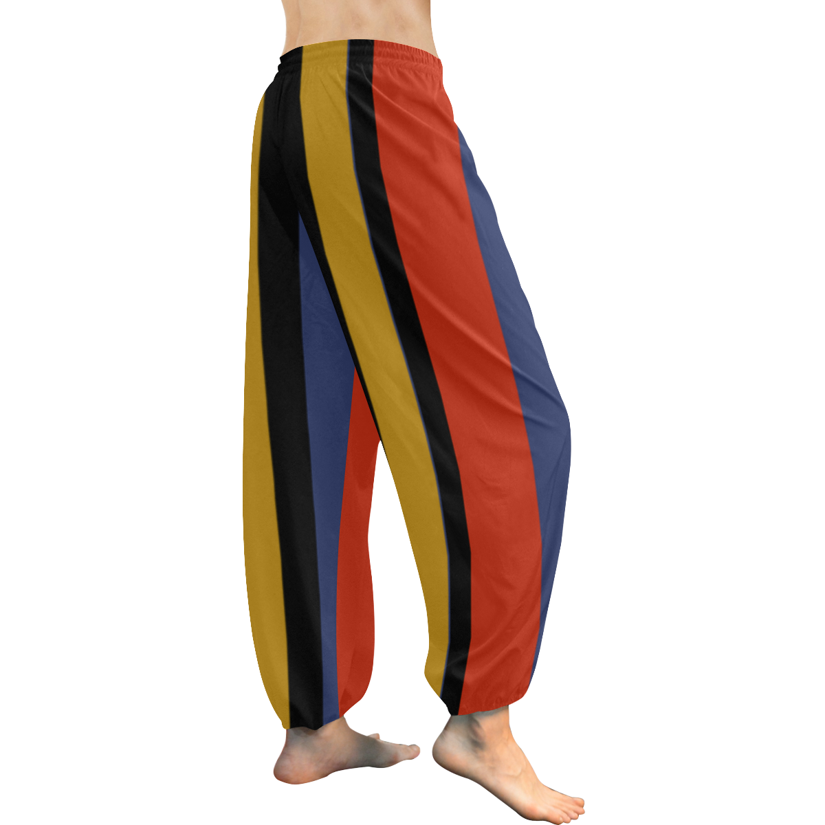 Elegant Stripes Women's All Over Print Harem Pants (Model L18)
