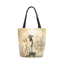 Funny steampunk giraffe Canvas Tote Bag (Model 1657)
