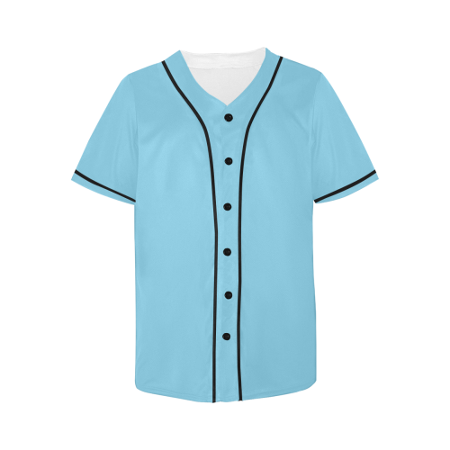 color sky blue All Over Print Baseball Jersey for Women (Model T50)