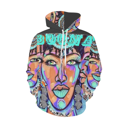 bluupace BOONA HOODIE TURQ All Over Print Hoodie for Men (USA Size) (Model H13)