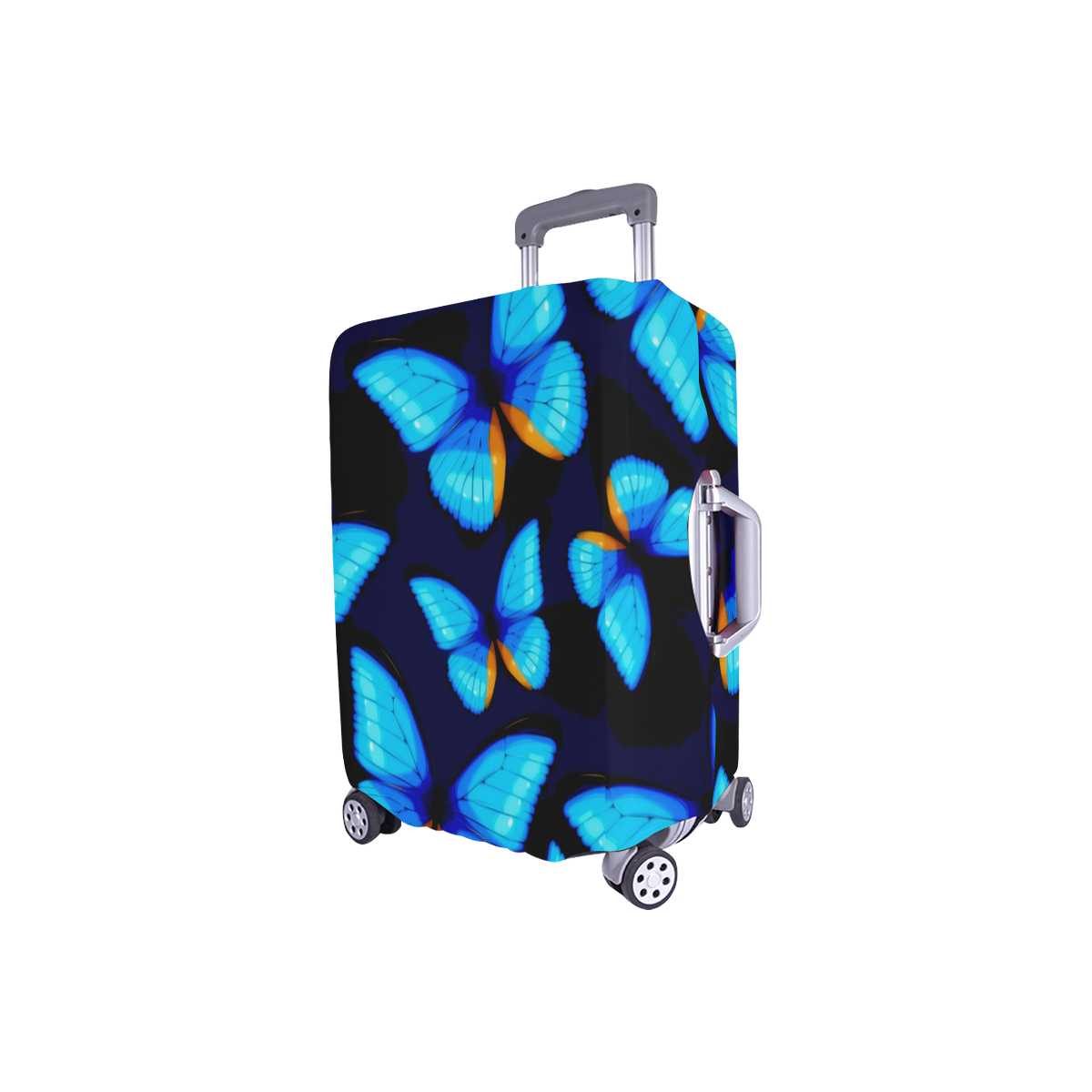 Blue Butterflies Luggage Cover Luggage Cover/Small 18"-21"