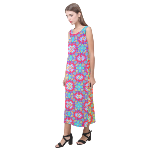 Flower nova 1 Phaedra Sleeveless Open Fork Long Dress (Model D08)