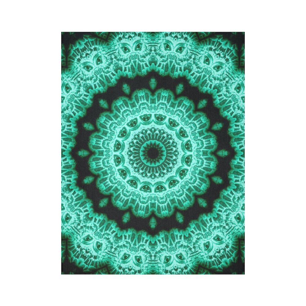 Earth Spirit Wealth And Protection Source Energy Mandala UV Cotton Linen Wall Tapestry 60"x 80"