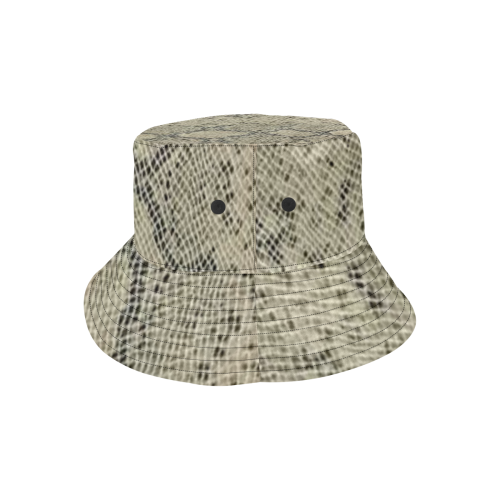Snakeskin Pattern Lt Brown All Over Print Bucket Hat