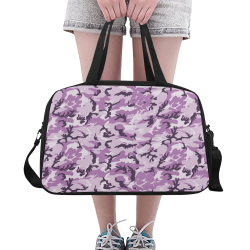 Woodland Pink Purple Camouflage Fitness Handbag (Model 1671)
