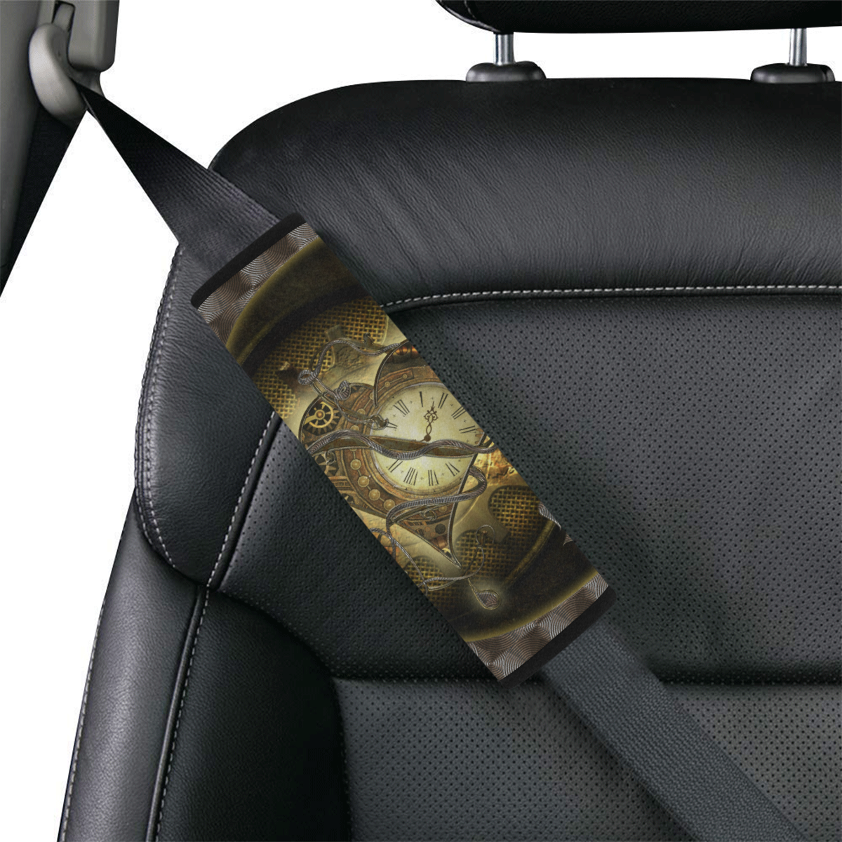 Awesome steampunk heart Car Seat Belt Cover 7''x8.5''