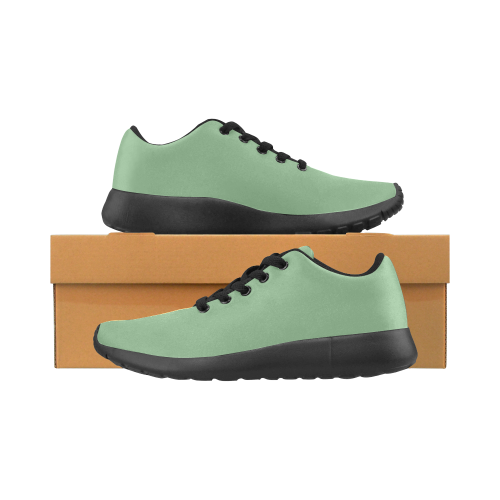 color dark sea green Kid's Running Shoes (Model 020)