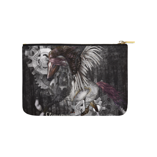 Aweswome steampunk horse with wings Carry-All Pouch 9.5''x6''