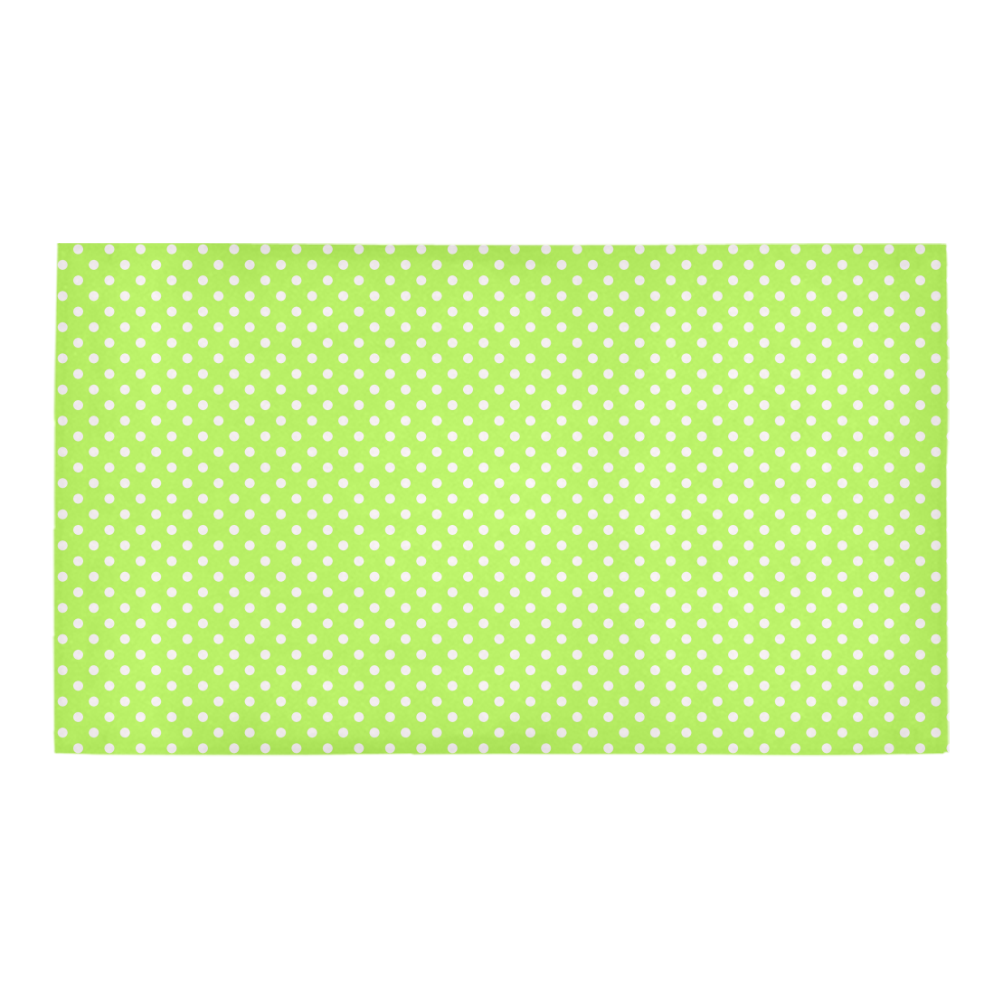 Mint green polka dots Bath Rug 16''x 28''