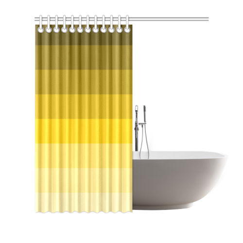 Green yellow stripes Shower Curtain 66"x72"