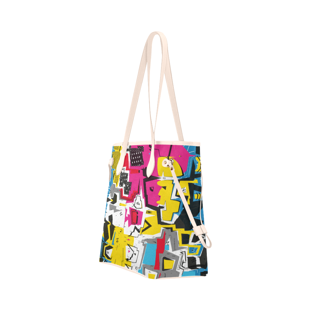 Distorted shapes Clover Canvas Tote Bag (Model 1661)