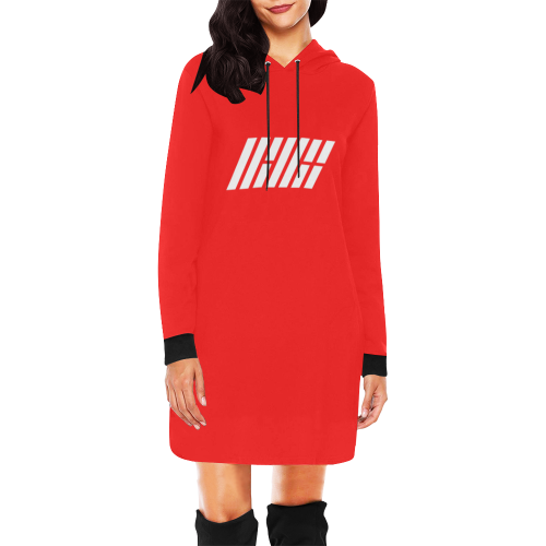 Ikon All Over Print Hoodie Mini Dress (Model H27)