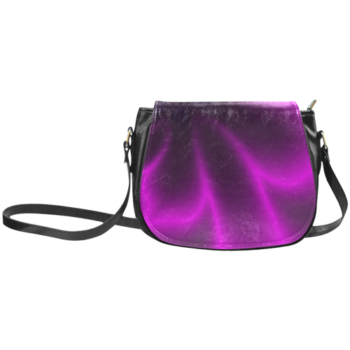 Purple Blossom Classic Saddle Bag/Small (Model 1648)
