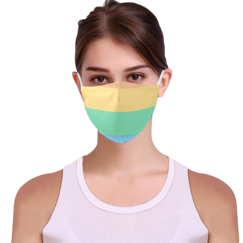 Rainbow 3D Mouth Mask with Drawstring (Pack of 3) (Model M04)