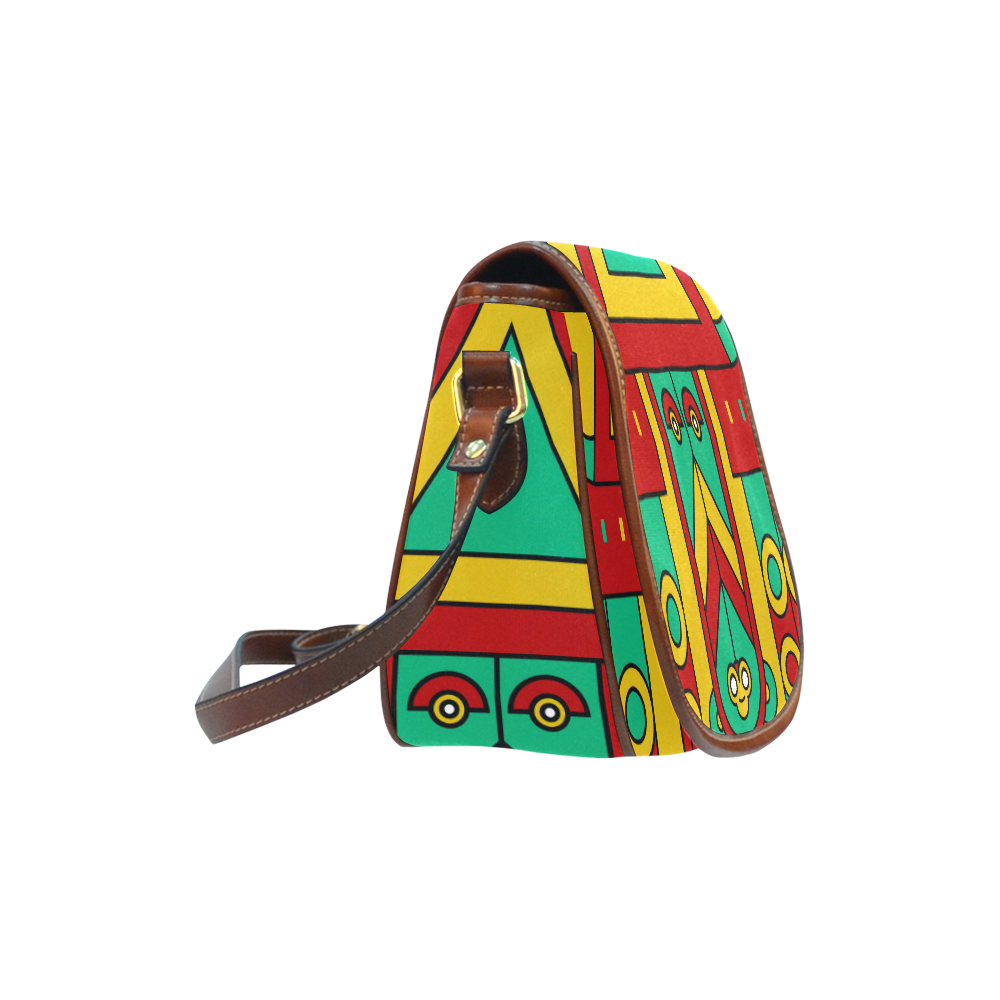 Aztec Spiritual Tribal Saddle Bag/Small (Model 1649) Full Customization